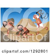Poster, Art Print Of Passover Scene Of Jewish Slaves Being Treated Cruelly By Egyptians