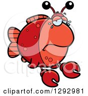 Poster, Art Print Of Cartoon Sad Crying Imitation Crab Fish