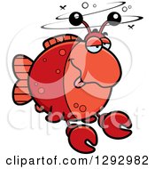 Cartoon Drunk Imitation Crab Fish