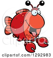 Poster, Art Print Of Cartoon Hungry Imitation Crab Fish