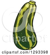 Clipart Of A Plump Zucchini Royalty Free Vector Illustration