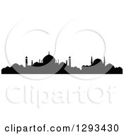 Poster, Art Print Of Black Silhouetted Islamic City Skyline 5