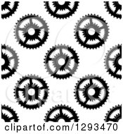 Poster, Art Print Of Seamless Background Pattern Of Grayscale Gear Cogs 2