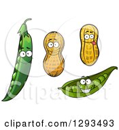 Poster, Art Print Of Pea Pod And Peanut Characters