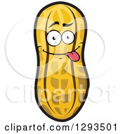 Clipart Of A Goofy Peanut Character Royalty Free Vector Illustration