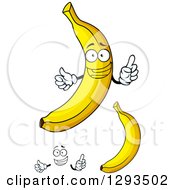 Clipart Of A Face Hands And Bananas Royalty Free Vector Illustration