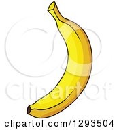 Clipart Of A Ripe Yellow Banana Royalty Free Vector Illustration