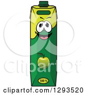 Poster, Art Print Of Happy Green Apple Juice Carton