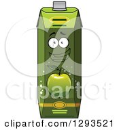 Poster, Art Print Of Happy Green Apple Juice Carton 2