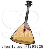 Clipart Of A Cartoon Balalaika Stringed Instrument Royalty Free Vector Illustration