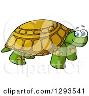 Clipart Of A Cartoon Happy Tortoise Royalty Free Vector Illustration by Vector Tradition SM