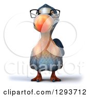 Clipart Of A 3d Bespectacled Dodo Bird Royalty Free Illustration