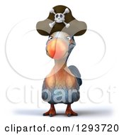 Clipart Of A 3d Dodo Pirate Bird Royalty Free Illustration