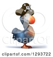 Clipart Of A 3d Dodo Pirate Bird Facing Slightly Right Royalty Free Illustration