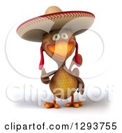Clipart Of A 3d Brown Mexican Chicken Giving A Thumb Up Royalty Free Illustration by Julos