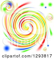 Poster, Art Print Of Background Of Vibrant Colorful Swirls On White