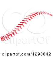 Poster, Art Print Of Horizontal Red Baseball Stitching