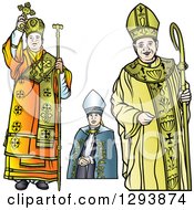 Poster, Art Print Of Bishops With A Cross And Staff