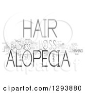 Clipart Of A Grayscale Alopecia Hair Loss Word Tag Collage Over White Royalty Free Illustration by MacX