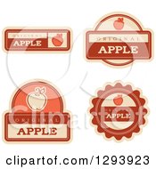 Set Of Apple Fruit Flavor Labels