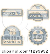 Set Of Vanilla Flavor Labels