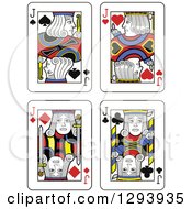 Clipart Of Jack Playing Cards Royalty Free Vector Illustration