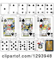 Poster, Art Print Of Layout Of A Clubs Playing Card Suit