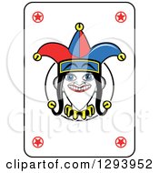 Poster, Art Print Of Grinning Joker Face Playing Card