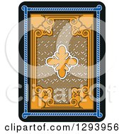 Poster, Art Print Of Yellow Black And Blue Back Side Of A Playing Card Design