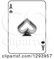 Clipart Of A Black And White Ace Of Spades Playing Card Design Royalty Free Vector Illustration