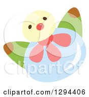 Poster, Art Print Of Cute Happy Water Drop Character With Flower Petals