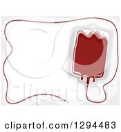 Clipart Of A Medical Blood Bag Frame Royalty Free Vector Illustration