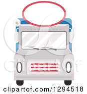 Poster, Art Print Of Front View Of A Food Truck With A Blank Oval Sign