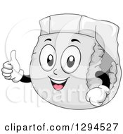 Poster, Art Print Of Happy Cartoon Diaper Character Giving A Thumb Up