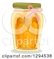 Clipart Of A Jar Of Canned Carrots Royalty Free Vector Illustration