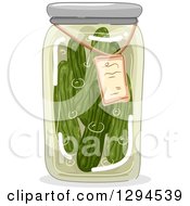 Poster, Art Print Of Jar Of Canned Pickles
