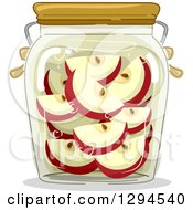 Poster, Art Print Of Jar Of Canned Apples