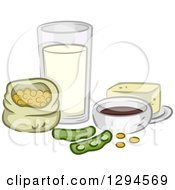 Poster, Art Print Of Soy Beans And Products