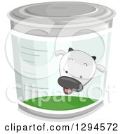 Poster, Art Print Of Cow On A Can Of Milk
