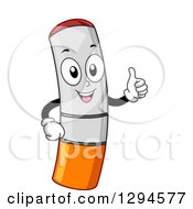 Poster, Art Print Of Cartoon Happy Electronic Cigarette Giving A Thumb Up