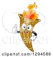 Cartoon Happy Torch Character Giving A Thumb Up