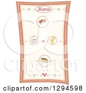 Clipart Of A Menu Board With Specialties Royalty Free Vector Illustration