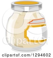 Clipart Of A Jar Of Mayonnaise Royalty Free Vector Illustration