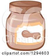 Clipart Of A Jar Of Peanut Butter Royalty Free Vector Illustration