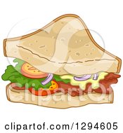 Poster, Art Print Of Half Club Sandwich