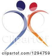 Clipart Of A Blue And Orange Abstract Couple Dancing Royalty Free Vector Illustration by ColorMagic