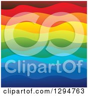 Poster, Art Print Of Background Of 3d Colorful Layers Of Paper Forming Rainbow Colored Waves