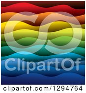 Poster, Art Print Of Background Of 3d Colorful Layers Of Paper Forming Rainbow Colored Waves 2