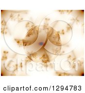 Poster, Art Print Of Reflective Glass Globe With Brown Fractals