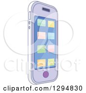 Poster, Art Print Of Cell Phone With App Buttons Tilted Right